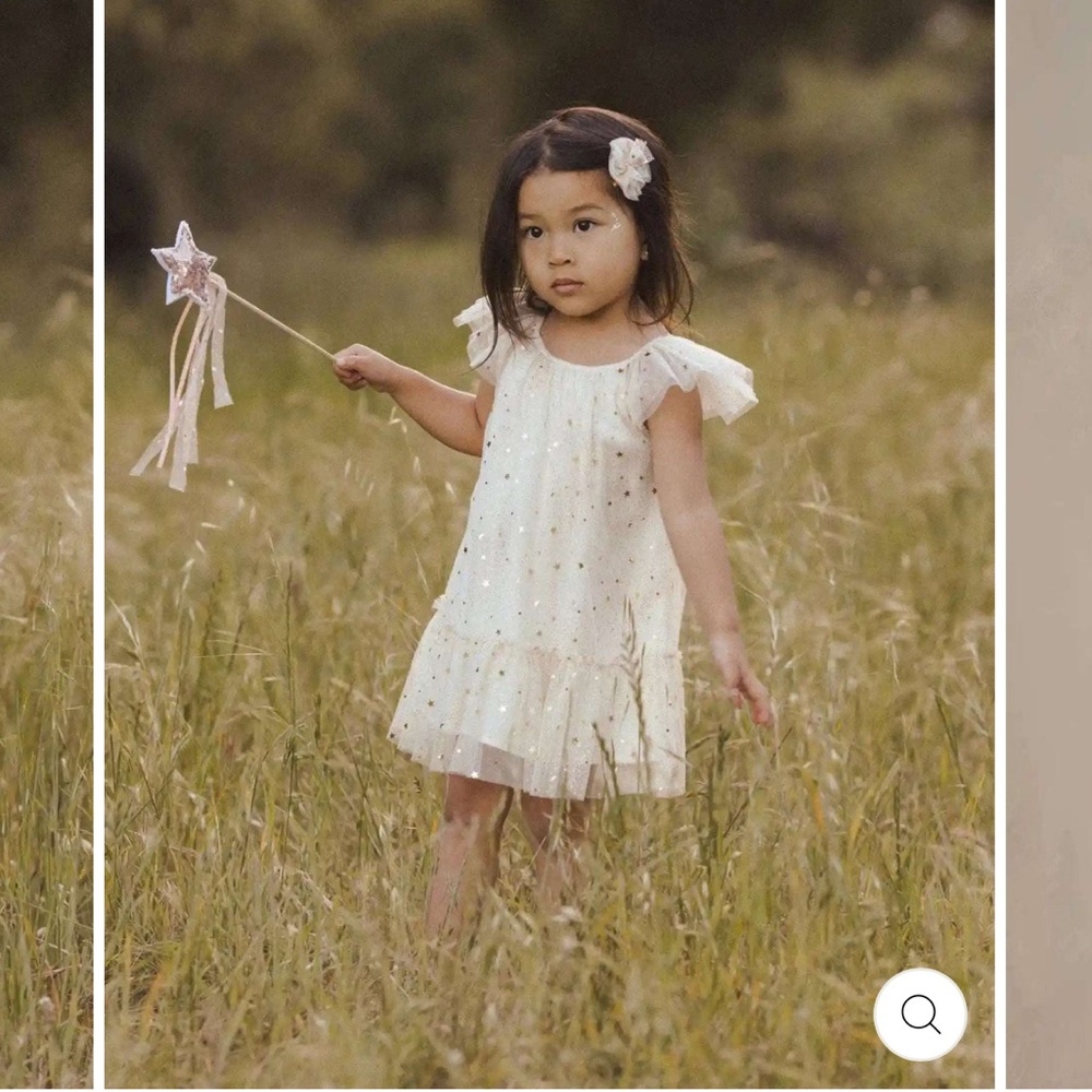 Adorable Noralee Tulle Champagne Starry Dress
